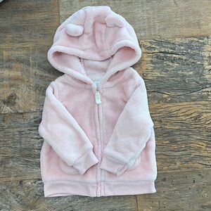 Carter's Pink Baby Fleece Hoodie with Cute Ear Details